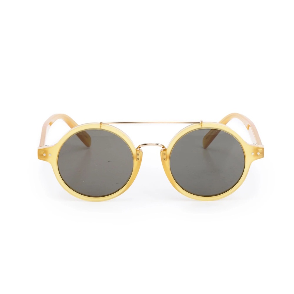 Celine Thin Ella Sunglasses in Yellow and Gold